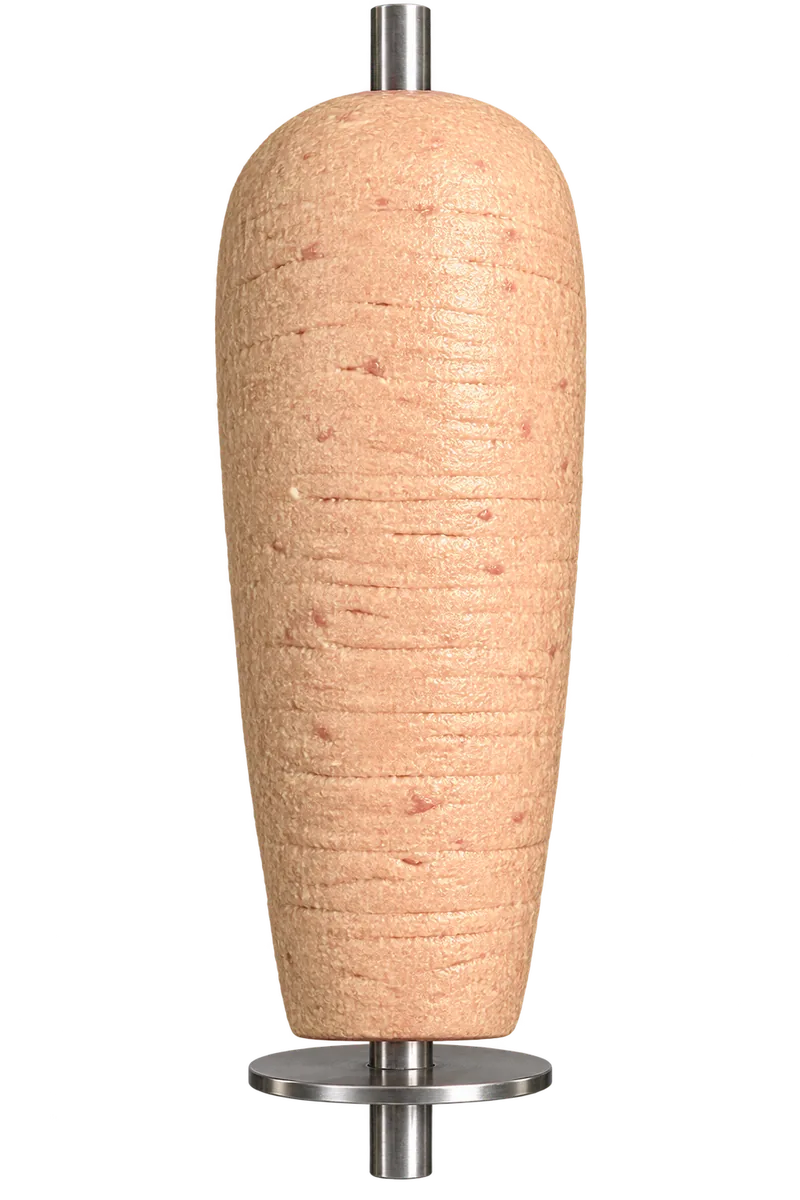 Beef döner spit, raw and frozen