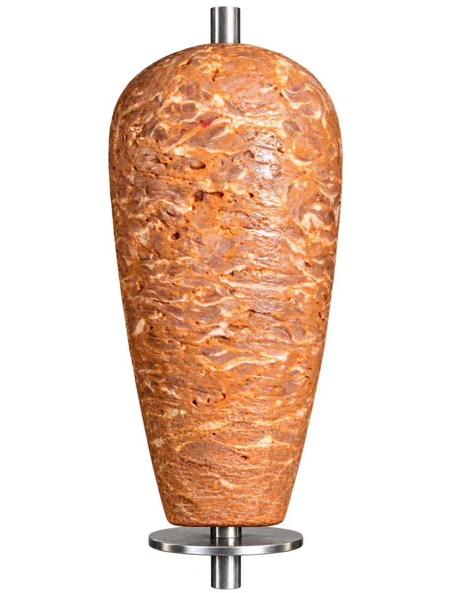 Chicken döner spit, raw and frozen